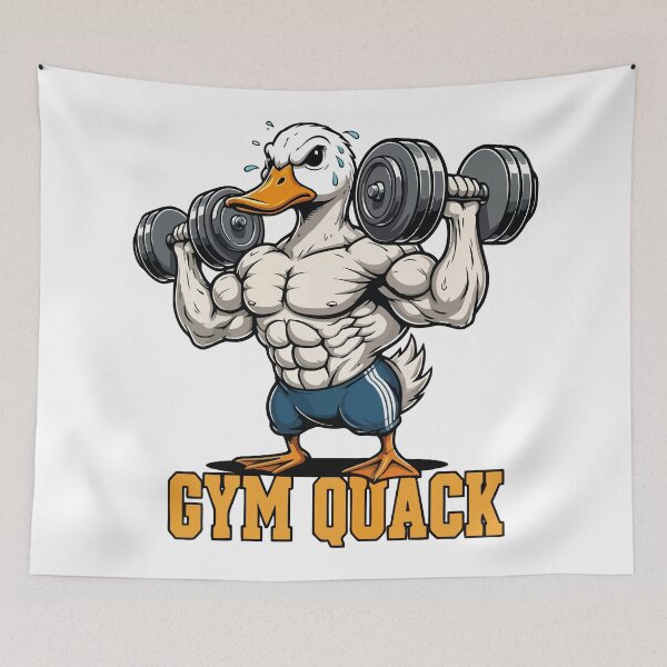 Item preview, Gym Quack Bodybuilder Muscular Duck designed and sold by Amir Faysal.