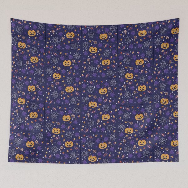 Item preview, Halloween Pattern – Pumpkins, Candy & Spiderwebs designed and sold by pumpkinchino.
