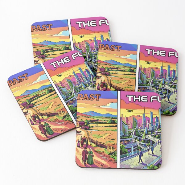 Item preview, The Past and The Future: Vintage Village vs Cyber City Art designed and sold by Daniela`s shop.