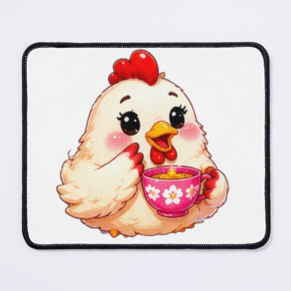Item preview, Cute Chicken Drinking Tea designed and sold by DailyDoodlesBySumbul.