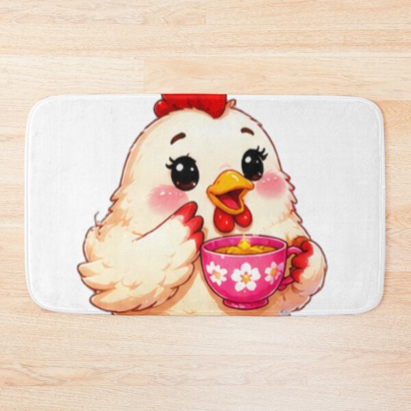 Item preview, Cute Chicken Drinking Tea designed and sold by DailyDoodlesBySumbul.
