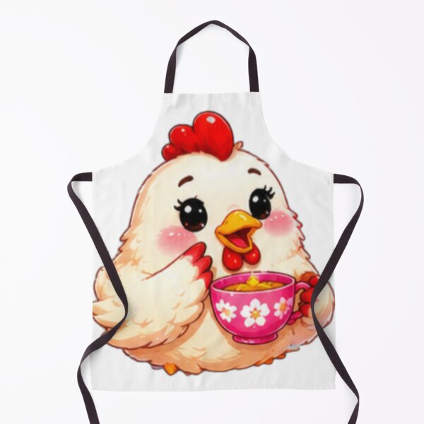 Item preview, Cute Chicken Drinking Tea designed and sold by DailyDoodlesBySumbul.