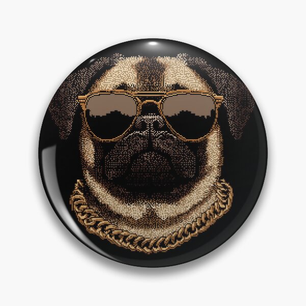 Item preview, Pixel Gangster Pug designed and sold by ClubVacay.