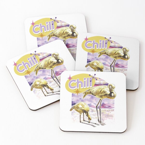 Item preview, Chill Yellow Flamingos designed and sold by Kelsey Worth.