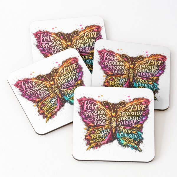 Item preview, Love Words Butterfly Impasto Art designed and sold by SupernovaNote.