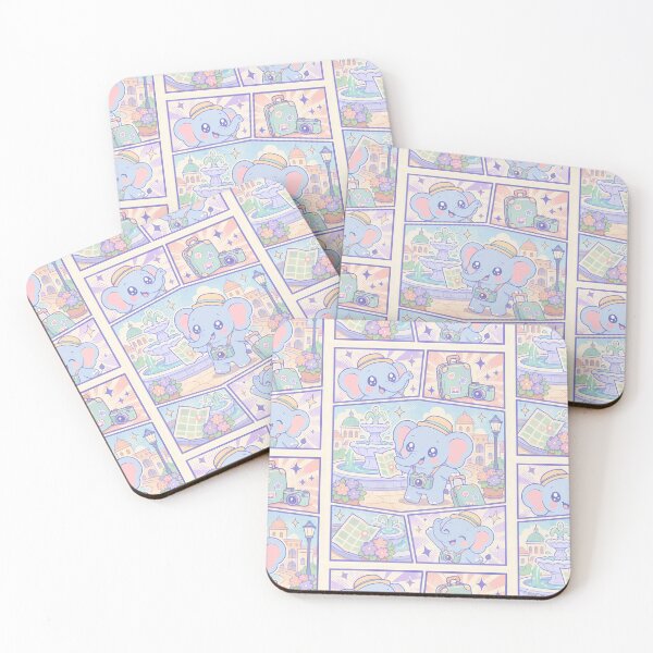 Item preview, Kawaii Elephant Fountain Tourist Comic Panel designed and sold by Magmashup.