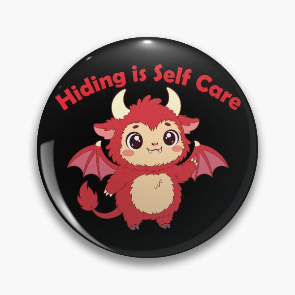 Item preview, Hiding Is Self Care Cute Kawaii Jersey Devil Cryptid designed and sold by Hallowed Artistry.