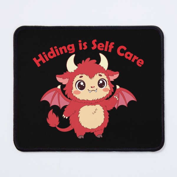 Item preview, Hiding Is Self Care Cute Kawaii Jersey Devil Cryptid designed and sold by Hallowed Artistry.