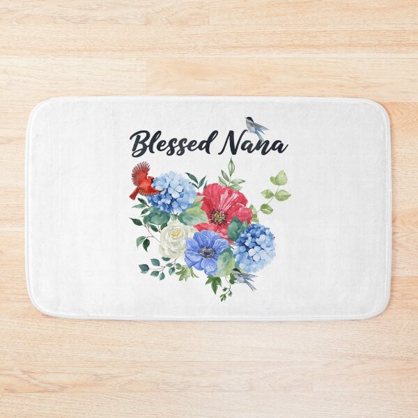 Item preview, Blessed Nana with Red, White & Blue Floral Bouquet & Birds designed and sold by jeweleddesigns.