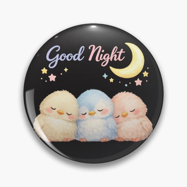 Item preview, Good Night Sleeping Birds  | Cute Pastel Birds with Moon & Stars designed and sold by EdgeSphere.