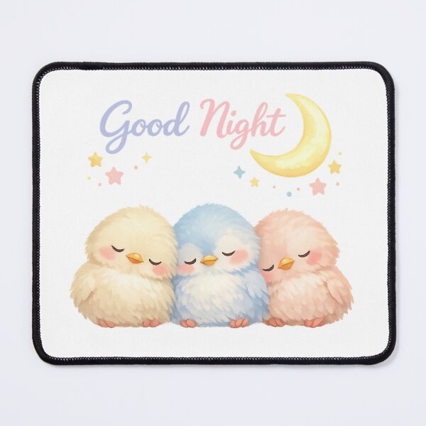 Item preview, Good Night Sleeping Birds | Cute Pastel Birds with Moon & Stars designed and sold by EdgeSphere.