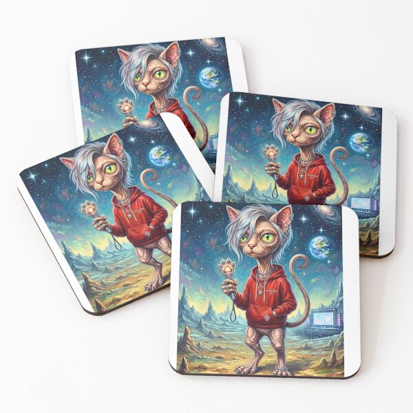 Item preview, Galactic K-Pop Idol ET Cat Live Performance designed and sold by HAPPY HARBOR DESIGN .