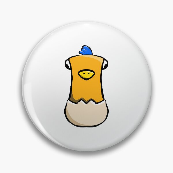 Item preview, Cute Baby Chick Hatching from Egg Bright Blue Crest – Kawaii Sticker Art designed and sold by davidmalec.
