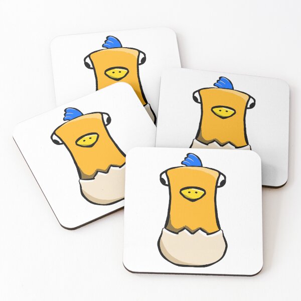 Item preview, Cute Baby Chick Hatching from Egg Bright Blue Crest – Kawaii Sticker Art designed and sold by davidmalec.