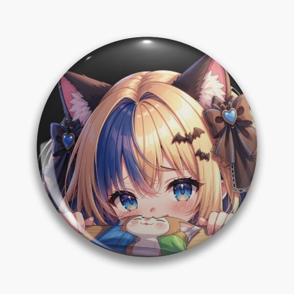 Item preview, Peeking Neko – Shy Gothic Cat Girl Blue Eyes designed and sold by Revyra.