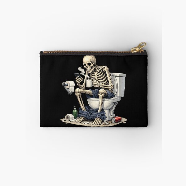 Item preview, Funny Skeleton on Toilet with Coffee & Phone | Dead Inside Bathroom Humor Shirt designed and sold by HectorStore11.
