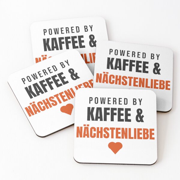 Artikelvorschau, Powered by Kaffee & Nächstenliebe | Pflege Spruch entworfen und verkauft von GrinsWerk.