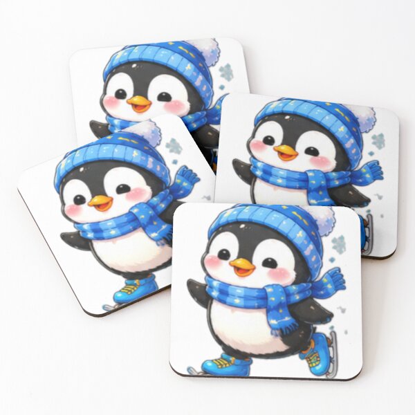 Item preview, Cute Ice Skating Penguin Sticker designed and sold by DailyDoodlesBySumbul.