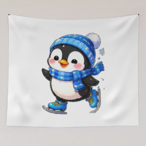 Item preview, Cute Ice Skating Penguin Sticker designed and sold by DailyDoodlesBySumbul.