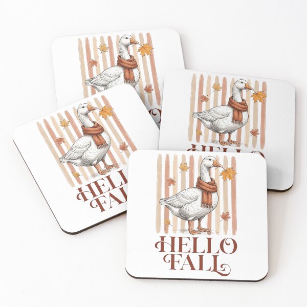 Item preview, Hello Fall Goose With Maple Leaf designed and sold by hidetheyasin.