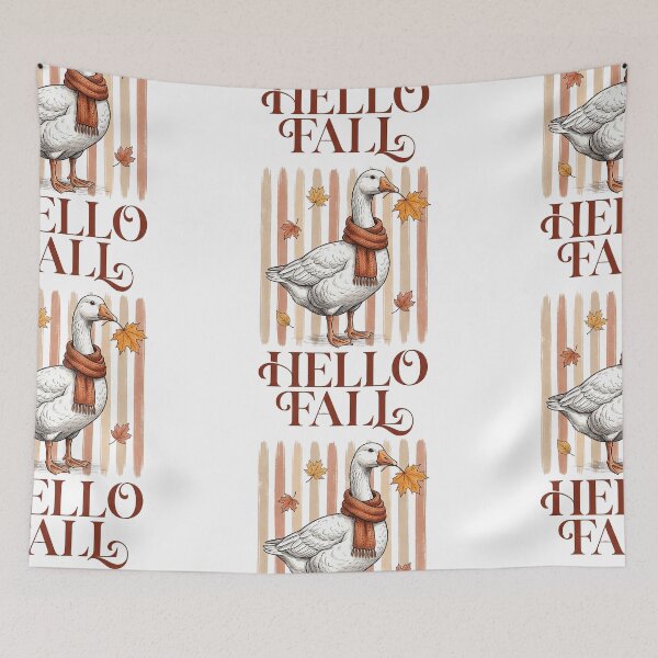 Item preview, Hello Fall Goose With Maple Leaf designed and sold by hidetheyasin.