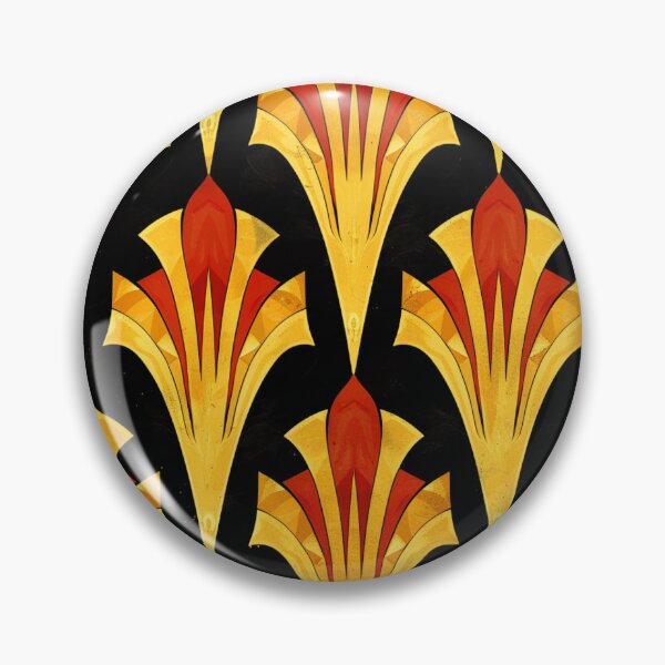 Item preview, Art Deco Vintage Ombre Red And Golden Pattern designed and sold by DEC02.