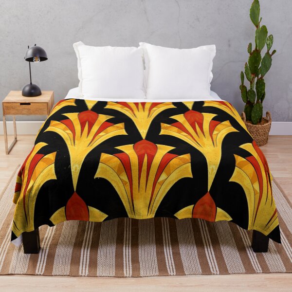 Item preview, Art Deco Vintage Ombre Red And Golden Pattern designed and sold by DEC02.