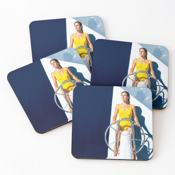 Item preview, Woman at the Yacht Wheel, Nautical Coastal Wall Art. By Carraann designed and sold by CARRAANN.