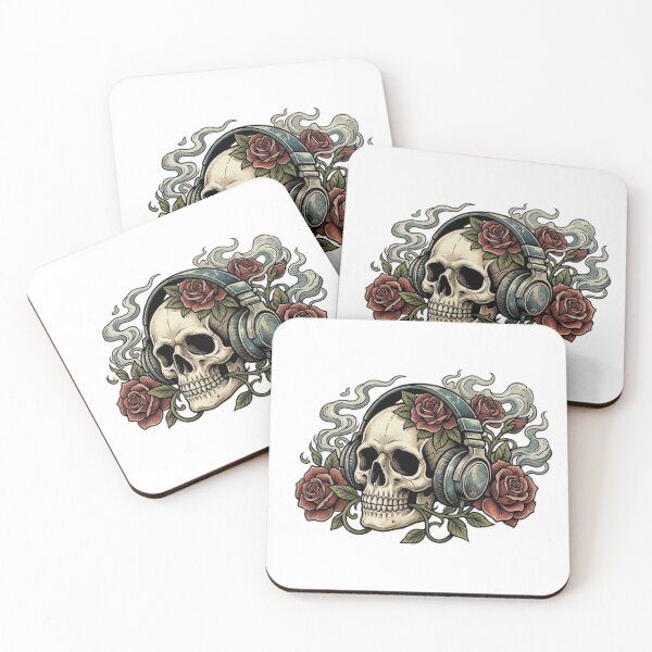 Item preview, Vintage Skull with Headphones T-Shirt Rock Music Graphic designed and sold by Faisal  Shah.