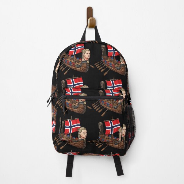 Item preview, Erling Haaland Viking Longship with Norway Flag Illustration designed and sold by LuksTEESred.