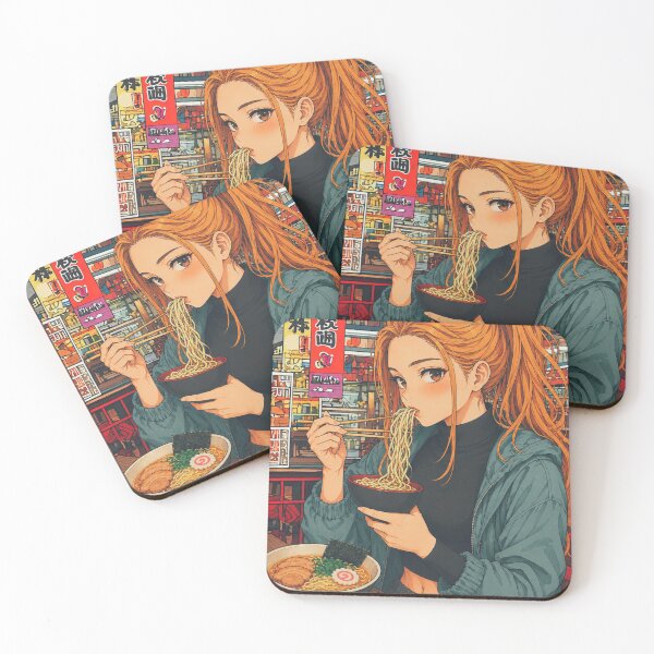 Item preview, ラーメンナイト – ネオン街のアニメグルメ Ramen Night – Anime Food Lover in Neon Japan designed and sold by Valiabeth.