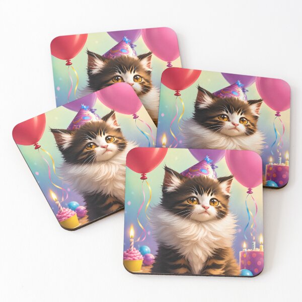 Item preview, Birthday Whiskers designed and sold by Stubblejumper Artworks.