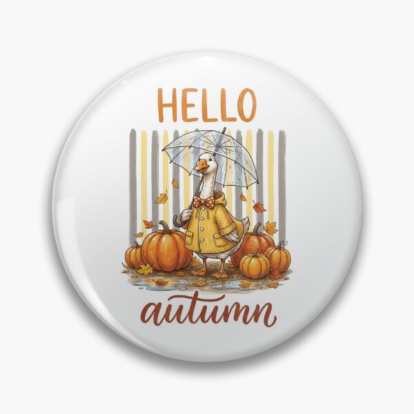 Item preview, Hello Autumn Goose In Yellow Raincoat designed and sold by hidetheyasin.