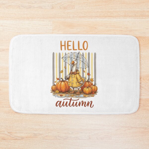 Item preview, Hello Autumn Goose In Yellow Raincoat designed and sold by hidetheyasin.