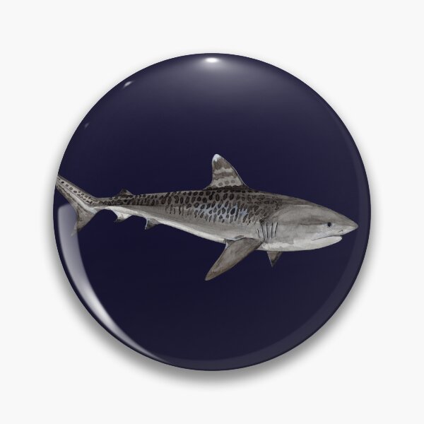 Item preview, TIGER SHARK-Galeocerdo cuvier (navy blue) designed and sold by BEATRIZ ABAITUA.