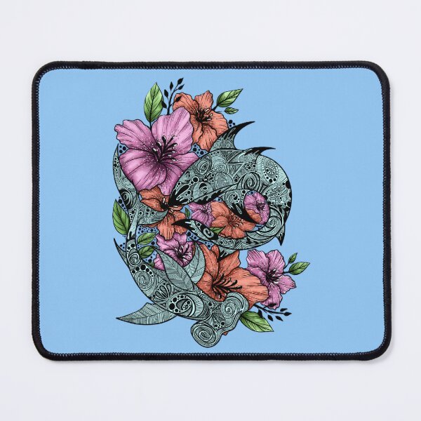 Item preview, Hibiscus Sharks designed and sold by MelsArtVentures.