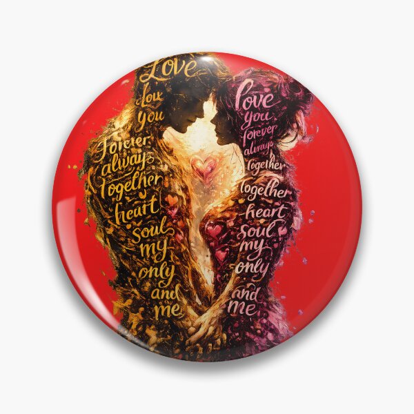 Item preview, Love Words Couple Impasto Art designed and sold by SupernovaNote.