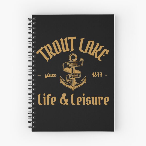 Item preview, TROUT LAKE LIFE & LEISURE since 1877 anchor family friends Adirondack Mountain foothills designed and sold by CreativeCurious.