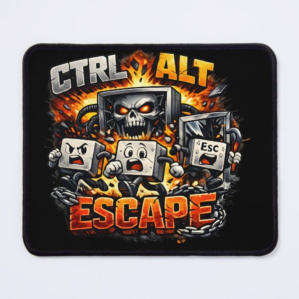 Item preview, Ctrl Alt Escape Funny Programmer T-Shirt designed and sold by darkan1.