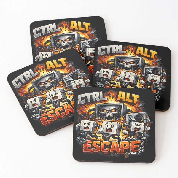 Item preview, Ctrl Alt Escape Funny Programmer T-Shirt designed and sold by darkan1.