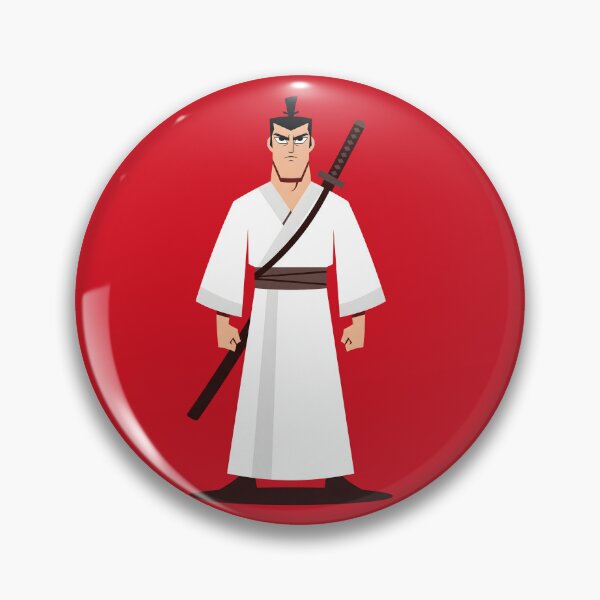 Item preview, Samurai Jack White Robe Katana Sword Cartoon Art designed and sold by Enea Kelo.