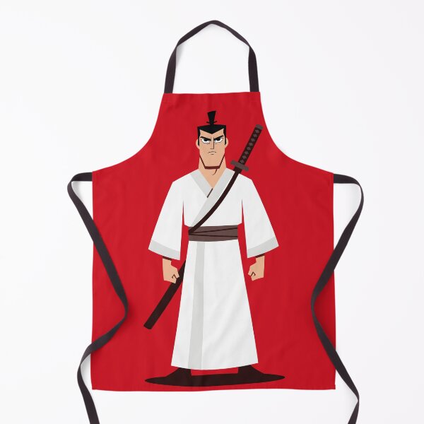 Item preview, Samurai Jack White Robe Katana Sword Cartoon Art designed and sold by Enea Kelo.