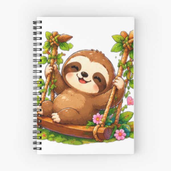 Item preview, Cute Sloth On Swing Sticker designed and sold by DailyDoodlesBySumbul.