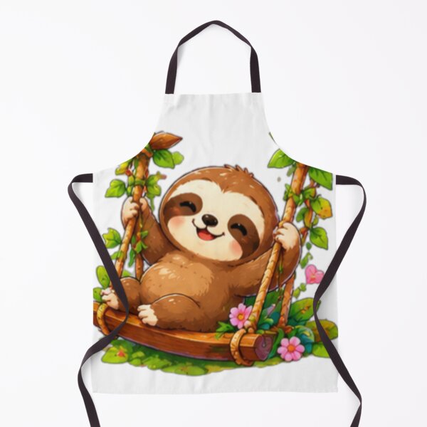 Item preview, Cute Sloth On Swing Sticker designed and sold by DailyDoodlesBySumbul.