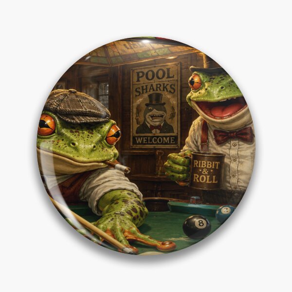 Artikelvorschau, Frösche spielen Billard entworfen und verkauft von DazzleKitty.