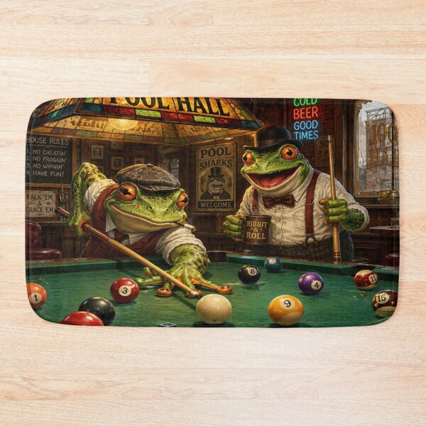 Item preview, Frogs Playing Pool designed and sold by DazzleKitty.