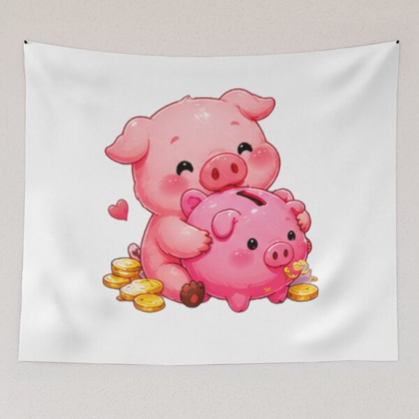 Item preview, Cute Piggy Bank Pig Sticker designed and sold by DailyDoodlesBySumbul.