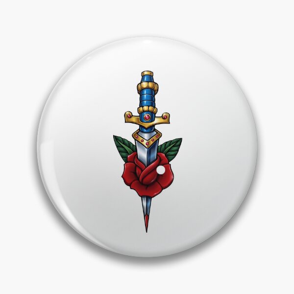 Item preview, Traditional Dagger and Rose Tattoo Art designed and sold by interdesigner.