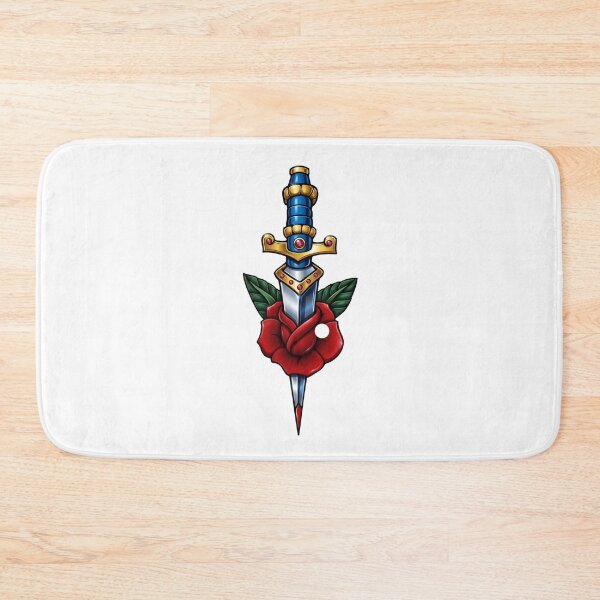 Item preview, Traditional Dagger and Rose Tattoo Art designed and sold by interdesigner.