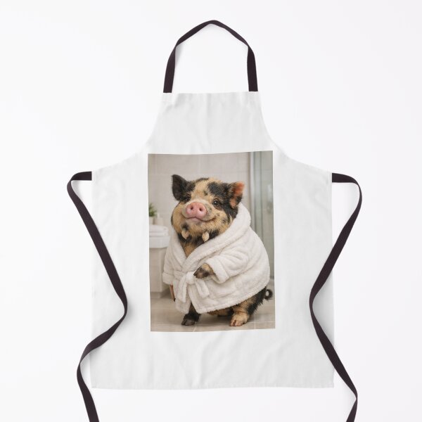 Item preview, Cozy Bathrobe Kunekune Pig designed and sold by Sillytoe.